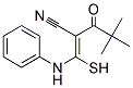 2-(2,2-DIMETHYLPROPANOYL)-3-(PHENYLAMINO)-3-SULFANYLPROP-2-ENENITRILE Struktur