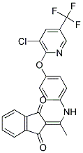 2-(((4-(3-CHLORO-5-(TRIFLUOROMETHYL)-2-PYRIDYLOXY)PHENYL)AMINO)ETHYLIDENE)INDANE-1,3-DIONE Struktur