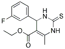 4-(3-FLUORO-PHENYL)-6-METHYL-2-THIOXO-1,2,3,4-TETRAHYDRO-PYRIMIDINE-5-CARBOXYLIC ACID ETHYL ESTER Struktur