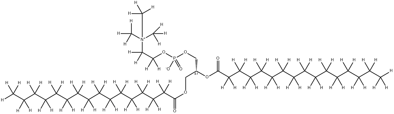 1,2-DIPALMITOYL-D62-SN-GLYCERO-3-PHOSPHOCHOLINE-1,1,2,2-D4-N,N,N-TRIMETHYL-D 9 Struktur