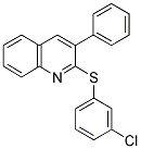 2-[(3-CHLOROPHENYL)SULFANYL]-3-PHENYLQUINOLINE Struktur