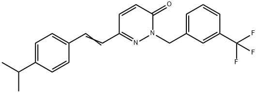 6-(4-ISOPROPYLSTYRYL)-2-[3-(TRIFLUOROMETHYL)BENZYL]-3(2H)-PYRIDAZINONE Struktur