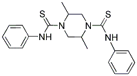 (2,5-DIMETHYL-4-((PHENYLAMINO)THIOXOMETHYL)PIPERAZINYL)(PHENYLAMINO)METHANE-1-THIONE Struktur