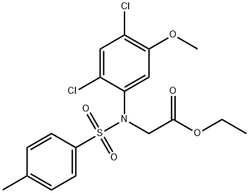 ETHYL 2-(2,4-DICHLORO-5-METHOXY[(4-METHYLPHENYL)SULFONYL]ANILINO)ACETATE Struktur