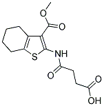 2-(3-CARBOXY-PROPIONYLAMINO)-4,5,6,7-TETRAHYDRO-BENZO[B]THIOPHENE-3-CARBOXYLIC ACID METHYL ESTER Struktur