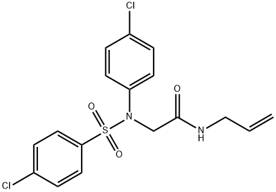 N-ALLYL-2-(4-CHLORO[(4-CHLOROPHENYL)SULFONYL]ANILINO)ACETAMIDE Struktur