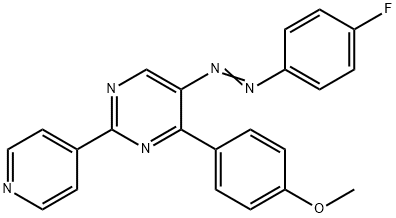 4-[5-[2-(4-FLUOROPHENYL)DIAZENYL]-2-(4-PYRIDINYL)-4-PYRIMIDINYL]PHENYL METHYL ETHER Struktur