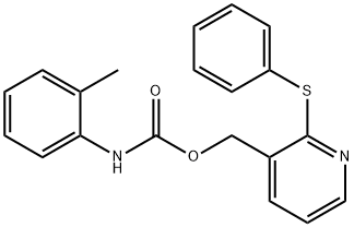 [2-(PHENYLSULFANYL)-3-PYRIDINYL]METHYL N-(2-METHYLPHENYL)CARBAMATE Struktur