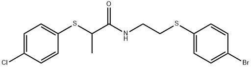 N-(2-[(4-BROMOPHENYL)SULFANYL]ETHYL)-2-[(4-CHLOROPHENYL)SULFANYL]PROPANAMIDE Struktur