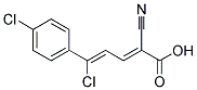 5-CHLORO-5-(4-CHLOROPHENYL)-2-CYANOPENTA-2,4-DIENOIC ACID Struktur