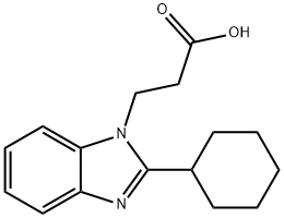 3-(2-CYCLOHEXYL-BENZOIMIDAZOL-1-YL)-PROPIONIC ACID Struktur