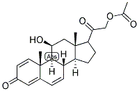 1,4,6-PREGNATRIEN-11-BETA, 21-DIOL-3,20-DIONE 21-ACETATE Struktur