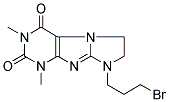 8-(3-BROMOPROPYL)-1,3-DIMETHYL-2,3,4,6,7,8-HEXAHYDRO-1H-IMIDAZO[2,1-F]PURINE-2,4-DIONE Struktur