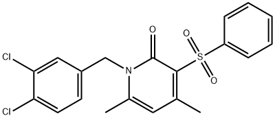 1-(3,4-DICHLOROBENZYL)-4,6-DIMETHYL-3-(PHENYLSULFONYL)-2(1H)-PYRIDINONE Struktur