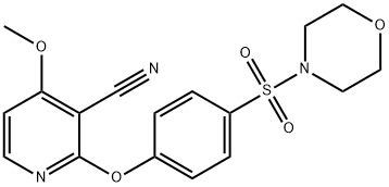 4-METHOXY-2-[4-(MORPHOLINOSULFONYL)PHENOXY]NICOTINONITRILE Struktur