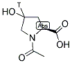 N-ACETYL HYDROXY-PROLINE, L-4, [3H(G)] Struktur