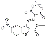 METHYL 3-((4,4-DIMETHYL-2,6-DIOXO(3,5-DIOXANYL))DIAZENYL)-5-NITROBENZO[B]THIOPHENE-2-CARBOXYLATE Struktur