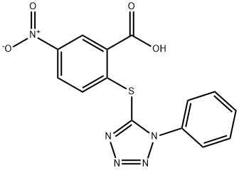 5-NITRO-2-(1-PHENYL-1H-TETRAZOL-5-YLSULFANYL)-BENZOIC ACID Struktur