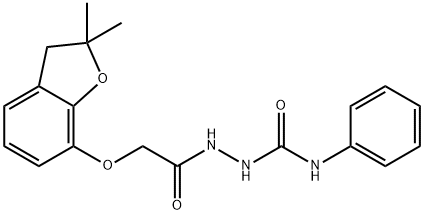 1-(2-(2,2-DIMETHYL(3-OXAINDAN-4-YLOXY))ACETYL)-4-PHENYLSEMICARBAZIDE Struktur