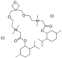 (2-[(2-ISOPROPYL-5-METHYLCYCLOHEXYL)OXY]-2-OXOETHYL)(2-[(3-([2-(1-(2-[(2-IS OPROPYL-5-METHYLCYCLOHEXYL)OXY]-2-OXOETHYL)-1,1-DIMETHYLAMMONIO)ETHOXY]METH YL)OXETAN-3-YL)METHOXY]ETHYL)DIMETHYLA Struktur