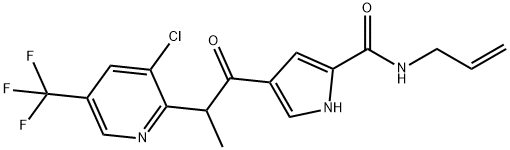 N-ALLYL-4-(2-[3-CHLORO-5-(TRIFLUOROMETHYL)-2-PYRIDINYL]PROPANOYL)-1H-PYRROLE-2-CARBOXAMIDE Struktur