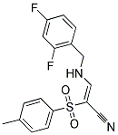 3-(((2,4-DIFLUOROPHENYL)METHYL)AMINO)-2-((4-METHYLPHENYL)SULFONYL)PROP-2-ENENITRILE Struktur