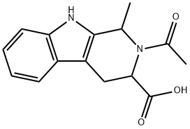 2-ACETYL-1-METHYL-2,3,4,9-TETRAHYDRO-1H-B-CARBOLINE-3-CARBOXYLIC ACID Struktur