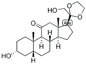 5-BETA-PREGNAN-3-ALPHA, 21-DIOL-11,20-DIONE 20-ETHYLENEKETAL Struktur