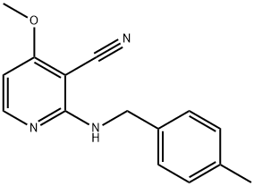 4-METHOXY-2-[(4-METHYLBENZYL)AMINO]NICOTINONITRILE Struktur