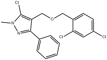 (5-CHLORO-1-METHYL-3-PHENYL-1H-PYRAZOL-4-YL)METHYL 2,4-DICHLOROBENZYL ETHER Struktur