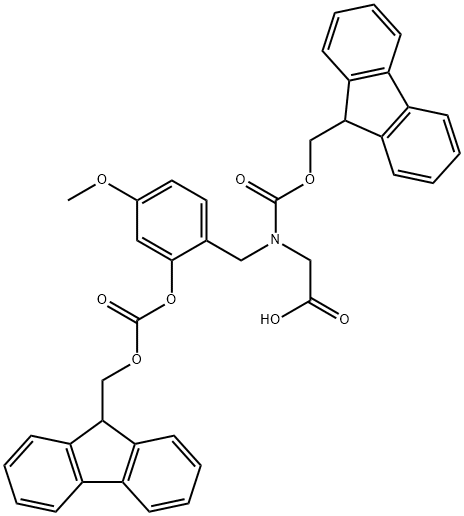 FMOC-(FMOCHMB)GLY-OH Struktur