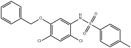 N-[5-(BENZYLOXY)-2,4-DICHLOROPHENYL]-4-METHYLBENZENESULFONAMIDE Struktur