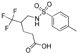 5,5,5-TRIFLUORO-4-(([(4-METHYLPHENYL)SULFONYL]AMINO)METHYL)PENTANOIC ACID Struktur