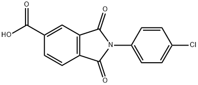 2-(4-CHLOROPHENYL)-1,3-DIOXOISOINDOLINE-5-CARBOXYLIC ACID Struktur