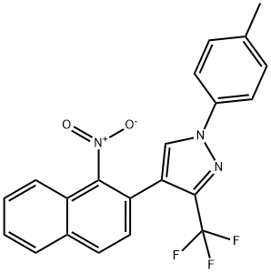 1-(4-METHYLPHENYL)-4-(1-NITRO-2-NAPHTHYL)-3-(TRIFLUOROMETHYL)-1H-PYRAZOLE Struktur