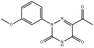 6-ACETYL-2-(3-METHOXYPHENYL)-1,2,4-TRIAZINE-3,5(2H,4H)-DIONE Struktur