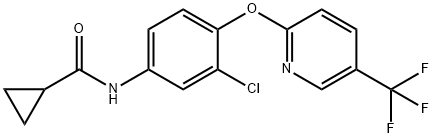 N-(3-CHLORO-4-([5-(TRIFLUOROMETHYL)-2-PYRIDINYL]OXY)PHENYL)CYCLOPROPANECARBOXAMIDE Struktur