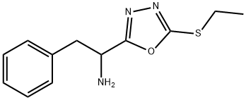 1-(5-ETHYLSULFANYL-[1,3,4]OXADIAZOL-2-YL)-2-PHENYL-ETHYLAMINE Struktur