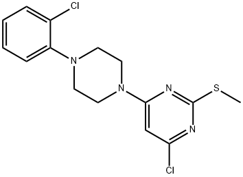 4-CHLORO-6-[4-(2-CHLOROPHENYL)PIPERAZINO]-2-(METHYLSULFANYL)PYRIMIDINE Struktur