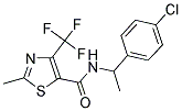 N-[1-(4-CHLOROPHENYL)ETHYL]-2-METHYL-4-(TRIFLUOROMETHYL)-1,3-THIAZOLE-5-CARBOXAMIDE Struktur