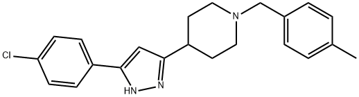 4-[5-(4-CHLOROPHENYL)-1H-PYRAZOL-3-YL]-1-(4-METHYLBENZYL)PIPERIDINE Struktur