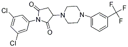 1-(3,5-DICHLOROPHENYL)-3-{4-[3-(TRIFLUOROMETHYL)PHENYL]PIPERAZIN-1-YL}PYRROLIDINE-2,5-DIONE Struktur