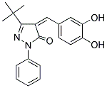 4-((3,4-DIHYDROXYPHENYL)METHYLENE)-3-(TERT-BUTYL)-1-PHENYL-2-PYRAZOLIN-5-ONE Struktur