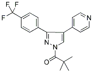 1-(TERT-BUTYLCARBONYL)-4-(PYRIDIN-4-YL)-3-[4-(TRIFLUOROMETHYL)PHENYL]PYRAZOLE Struktur