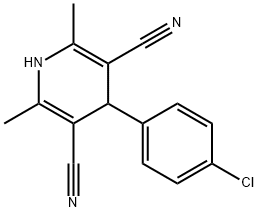 4-(4-CHLOROPHENYL)-2,6-DIMETHYL-1,4-DIHYDRO-3,5-PYRIDINEDICARBONITRILE Struktur