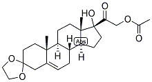 5-PREGNEN-17,21-DIOL-3,20-DIONE 21-ACETATE 3-ETHYLENEKETAL Struktur