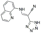 2-(2H-2,3,4,5-TETRAAZOLYL)-3-(8-QUINOLYLAMINO)PROP-2-ENENITRILE Struktur