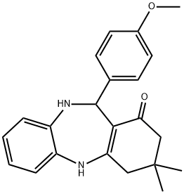 11-(4-METHOXYPHENYL)-3,3-DIMETHYL-2,3,4,5,10,11-HEXAHYDRO-1H-DIBENZO[B,E][1,4]DIAZEPIN-1-ONE Struktur