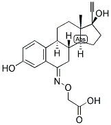 1,3,5(10)-ESTRATRIEN-17-ALPHA-ETHYNYL-3,17-BETA-DIOL-6 ONE 6-CARBOXYMETHYLOXIME Struktur