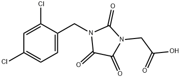 2-[3-(2,4-DICHLOROBENZYL)-2,4,5-TRIOXO-1-IMIDAZOLIDINYL]ACETIC ACID Struktur